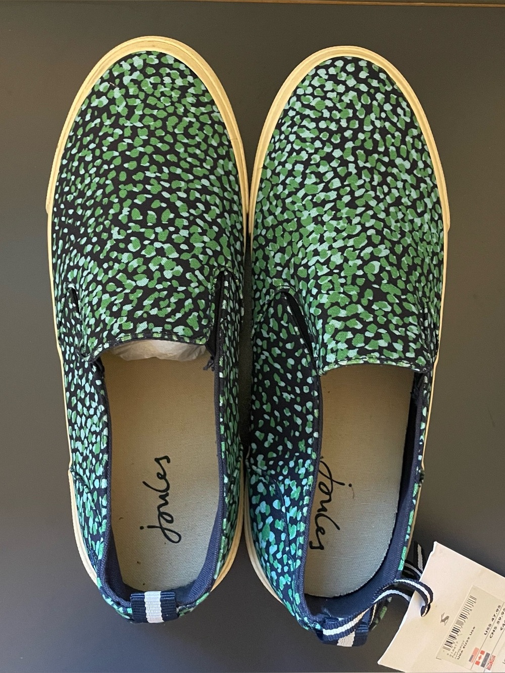Joules Green Slip on Shoes Size 9 NWT